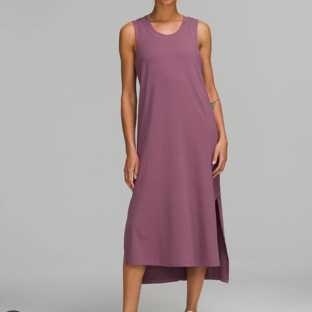 Lululemon All Yours Maxi Tank Dress Vitasea Midi Purple Sleeveless